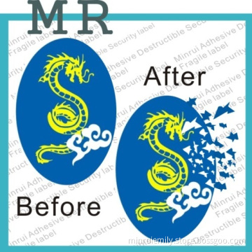 Oval Destructible Labels,custom Oval Destructive Stickers Printing 